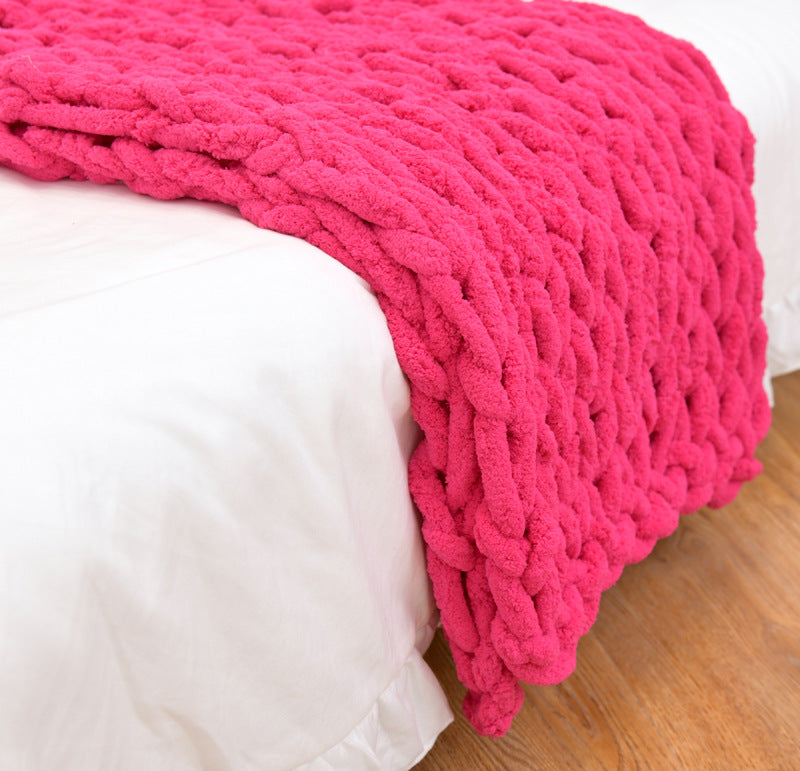 Chunky Knit Chenille Blanket