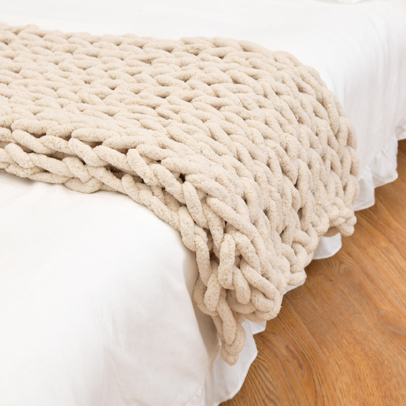 Chunky Knit Chenille Blanket