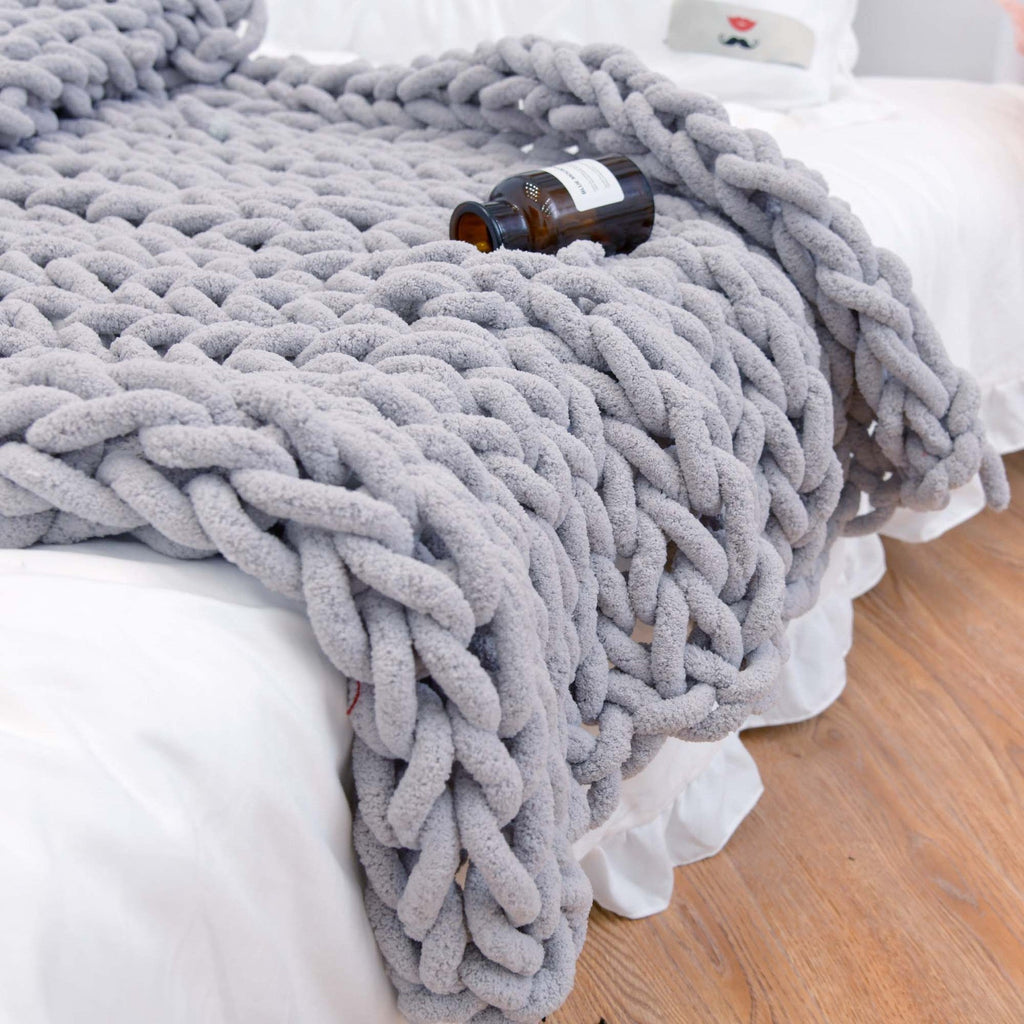 Chunky Knit Chenille Blanket