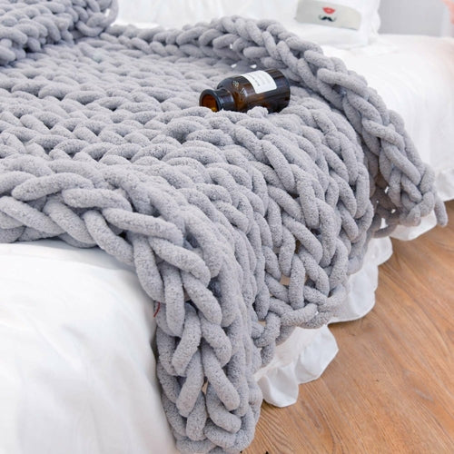 Chunky Knit Chenille Blanket