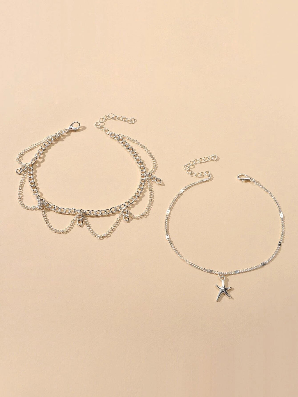 2pc Starfish Anklet