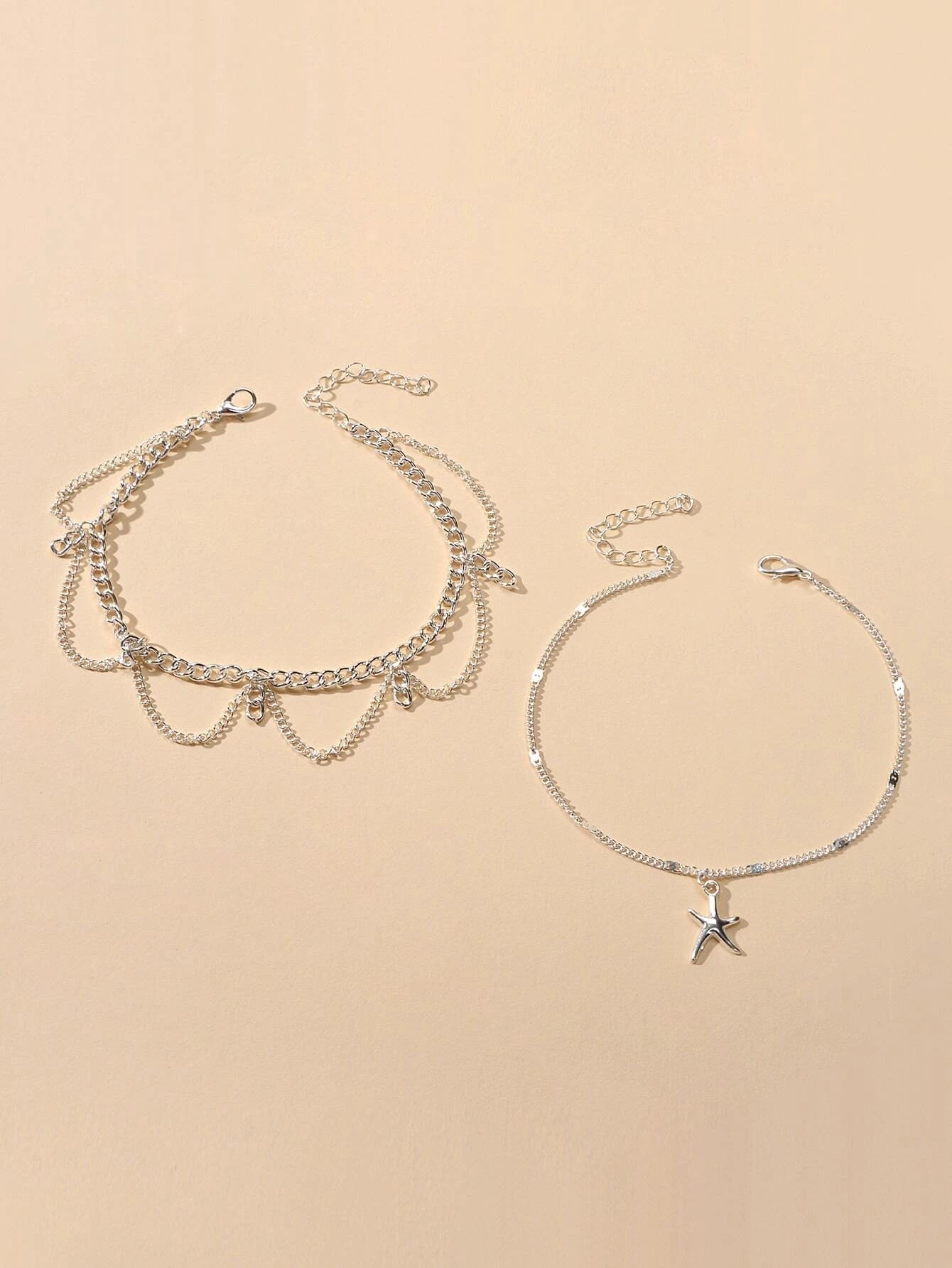 2pc Starfish Anklet