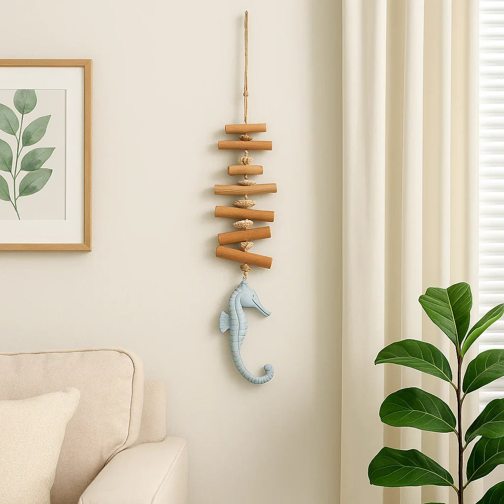 Driftwood Seahorse Wind Chime