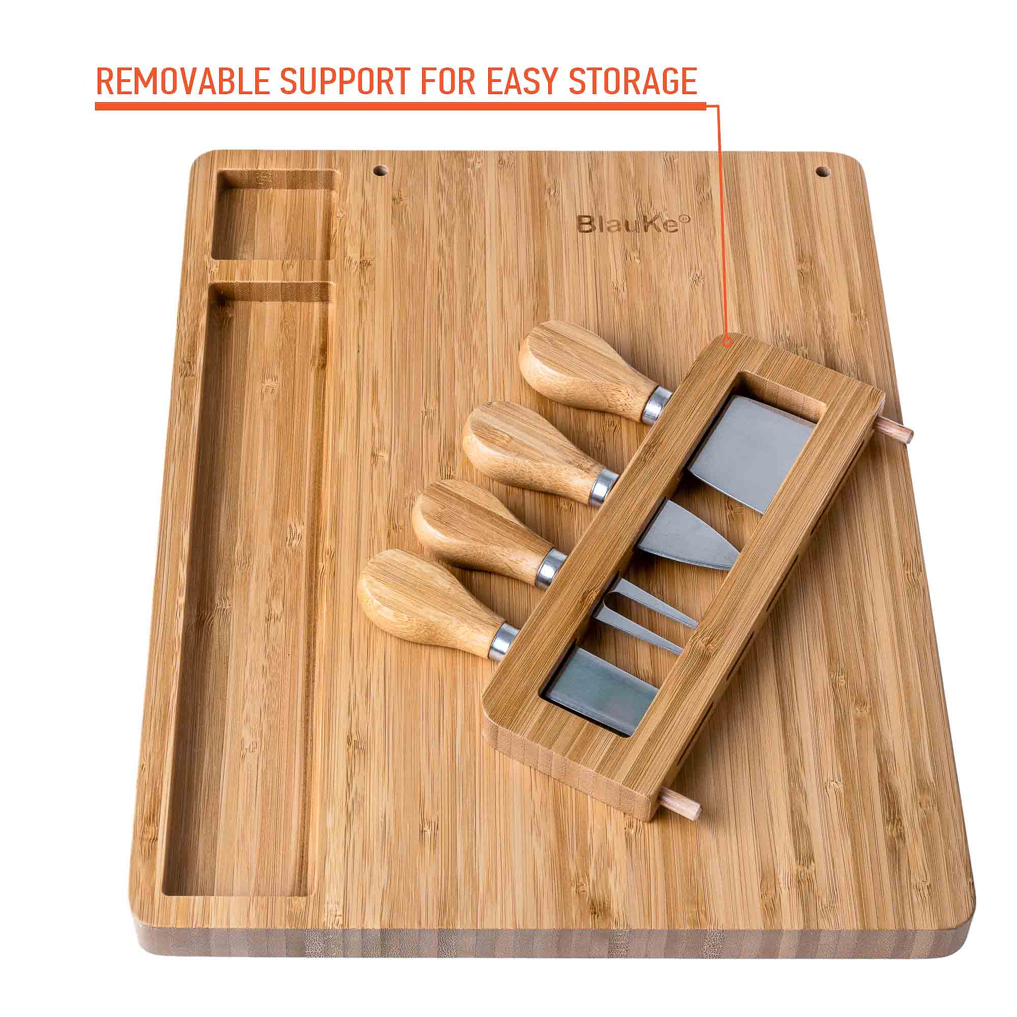 Bamboo Cheese Board and Knife Set