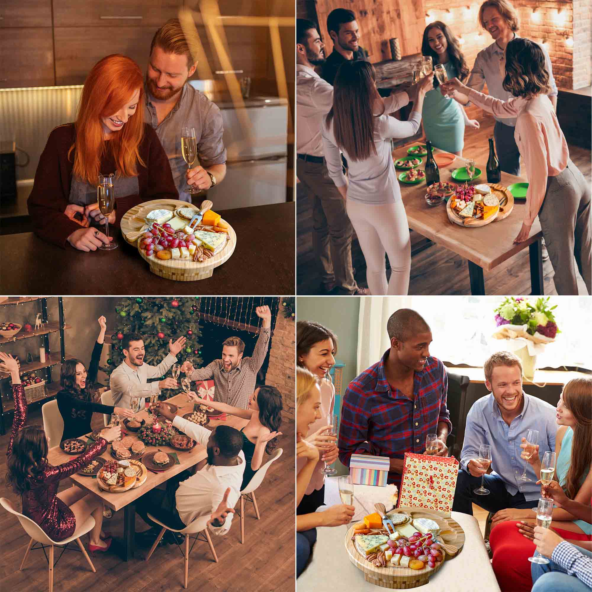 Bamboo Cheese Board and Knife Set