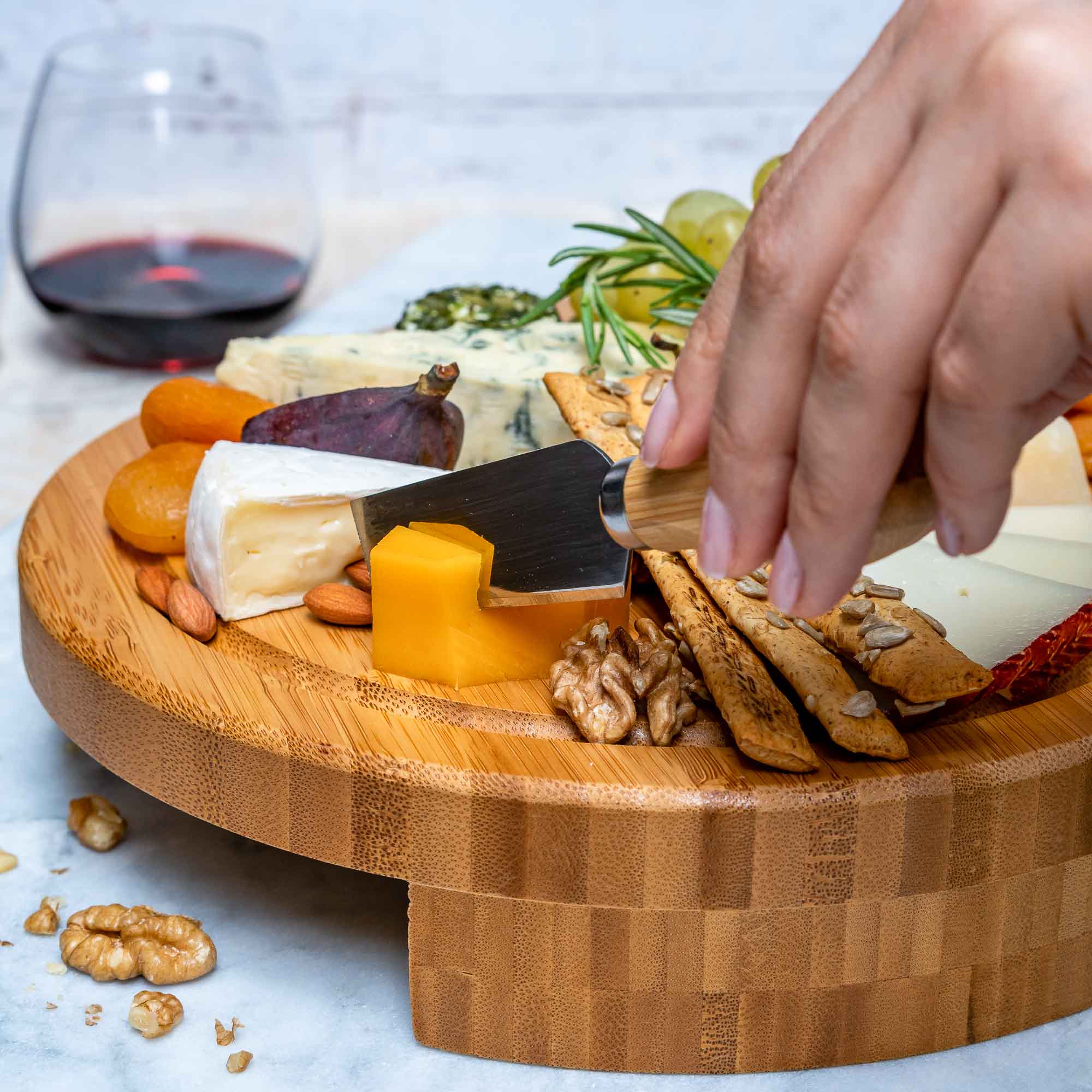 Bamboo Cheese Board and Knife Set
