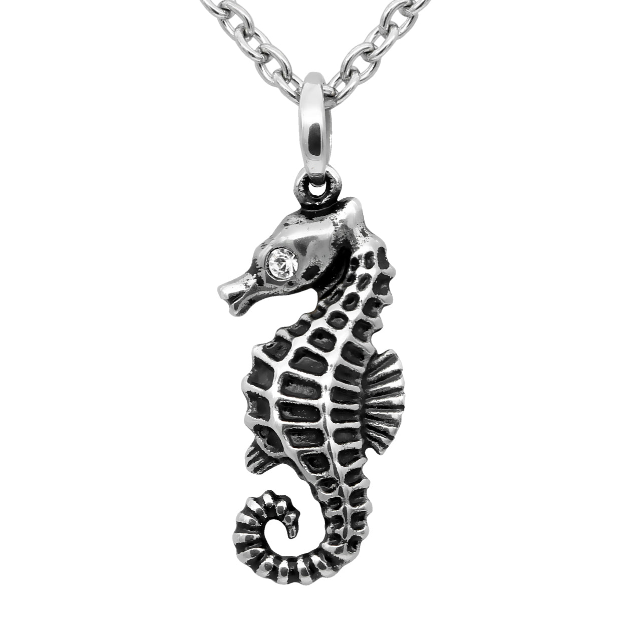 Seahorse Necklace with Swarovski Crystal
