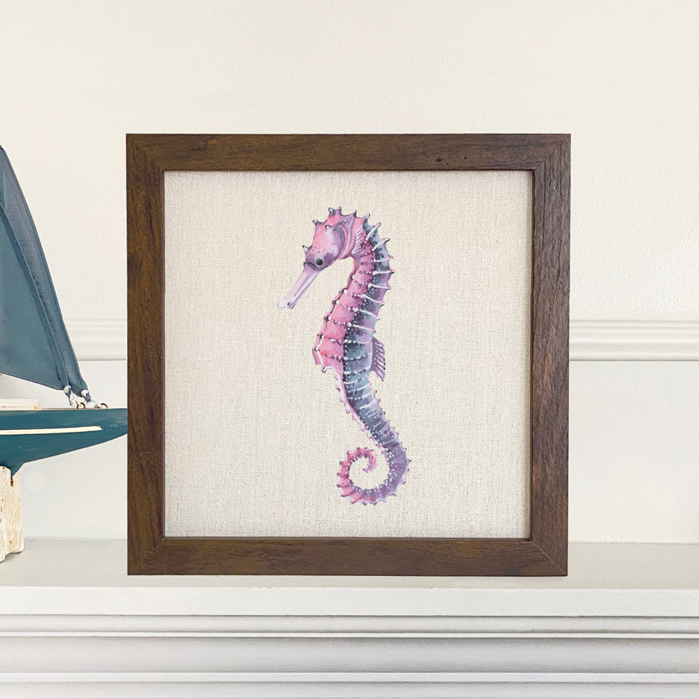 Colorful Seahorse Framed Art