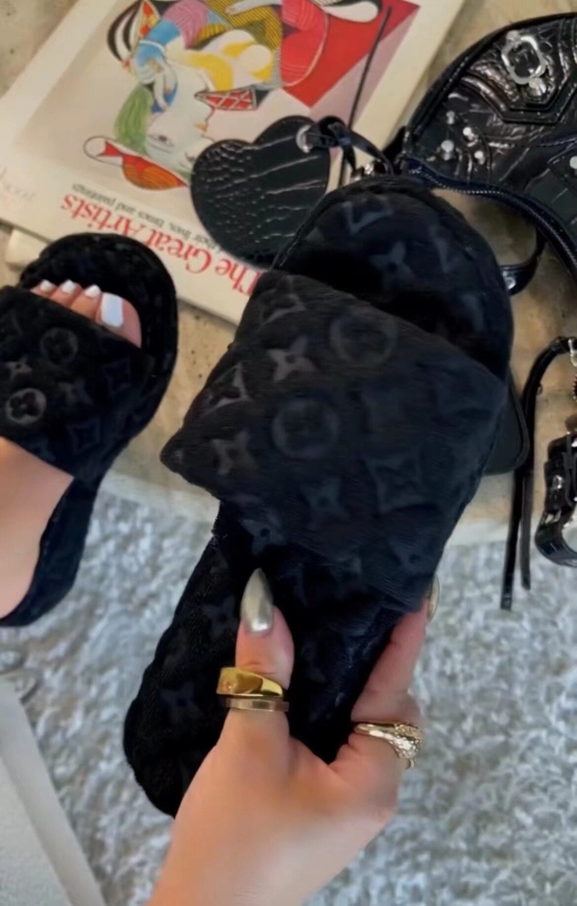 LV Furry slides