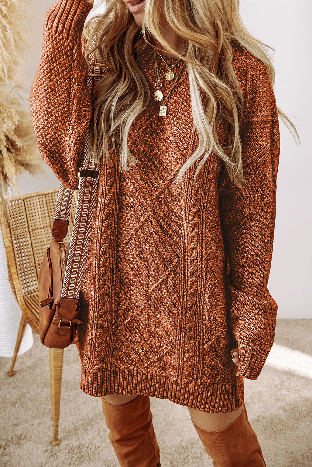 Loose Fit Sweater Dress