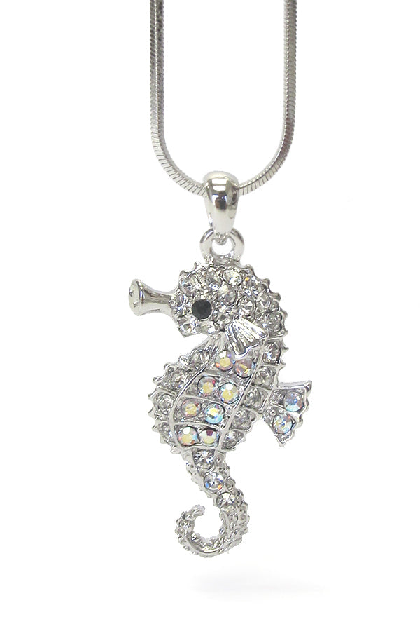 Crystal Seahorse Necklace