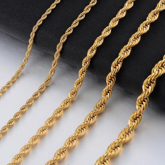 14K Yellow Gold Twist Chain